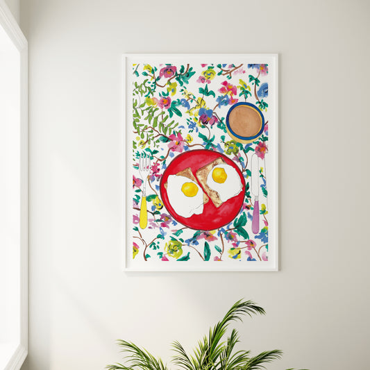 Eggs on Plate Art Print