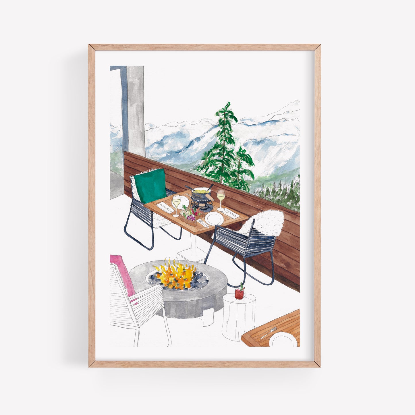 Swiss Alps Hotel Print