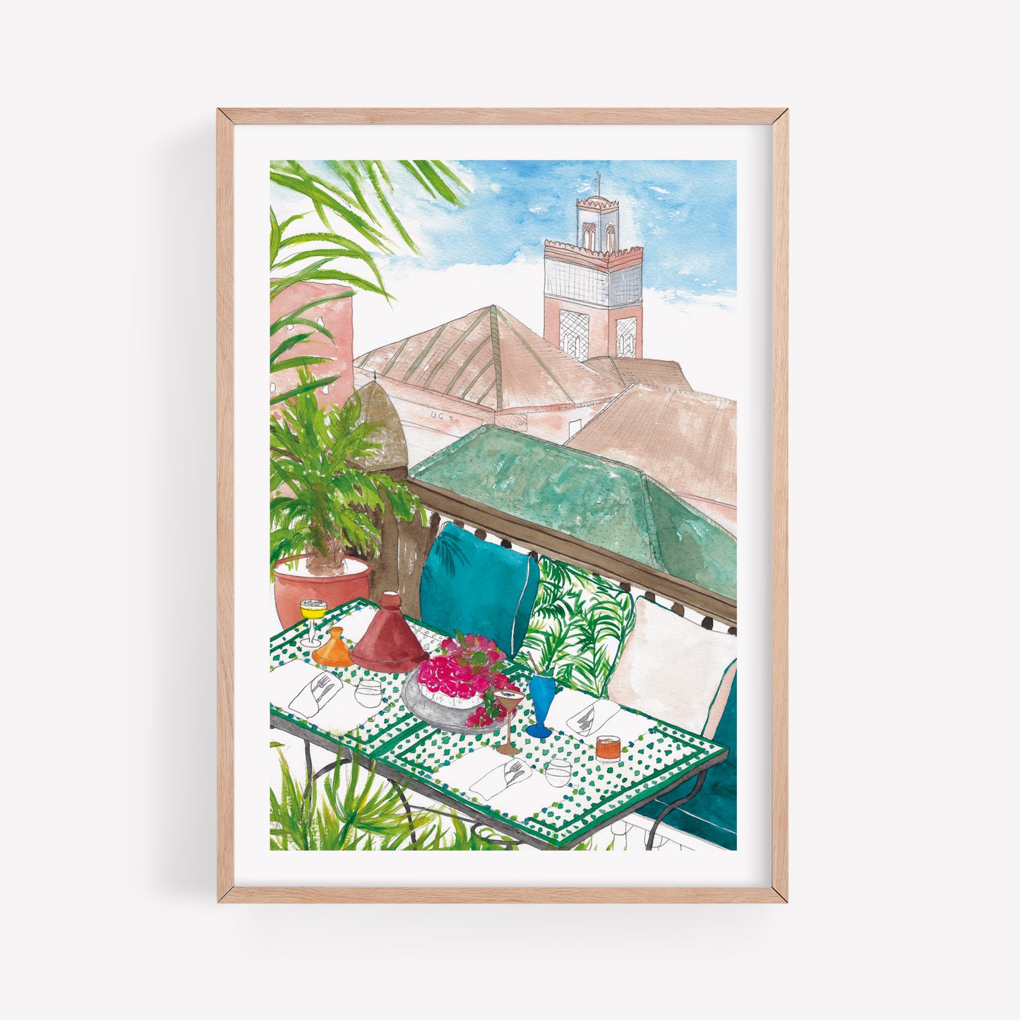 Morocco Hotel Rooftop Print