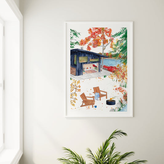 Cabin home art print