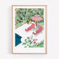 Poolside art print