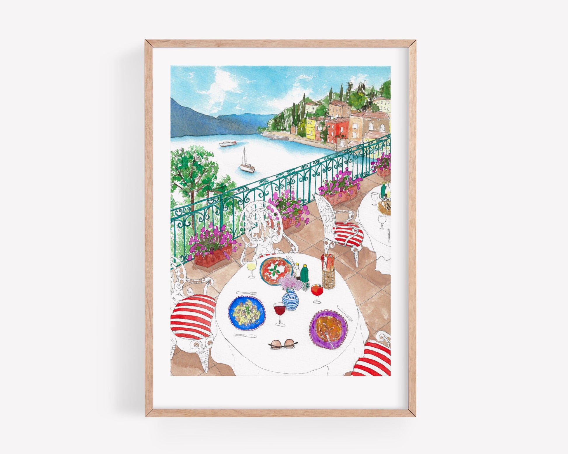 lake como art print