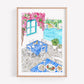 Greek taverna art print