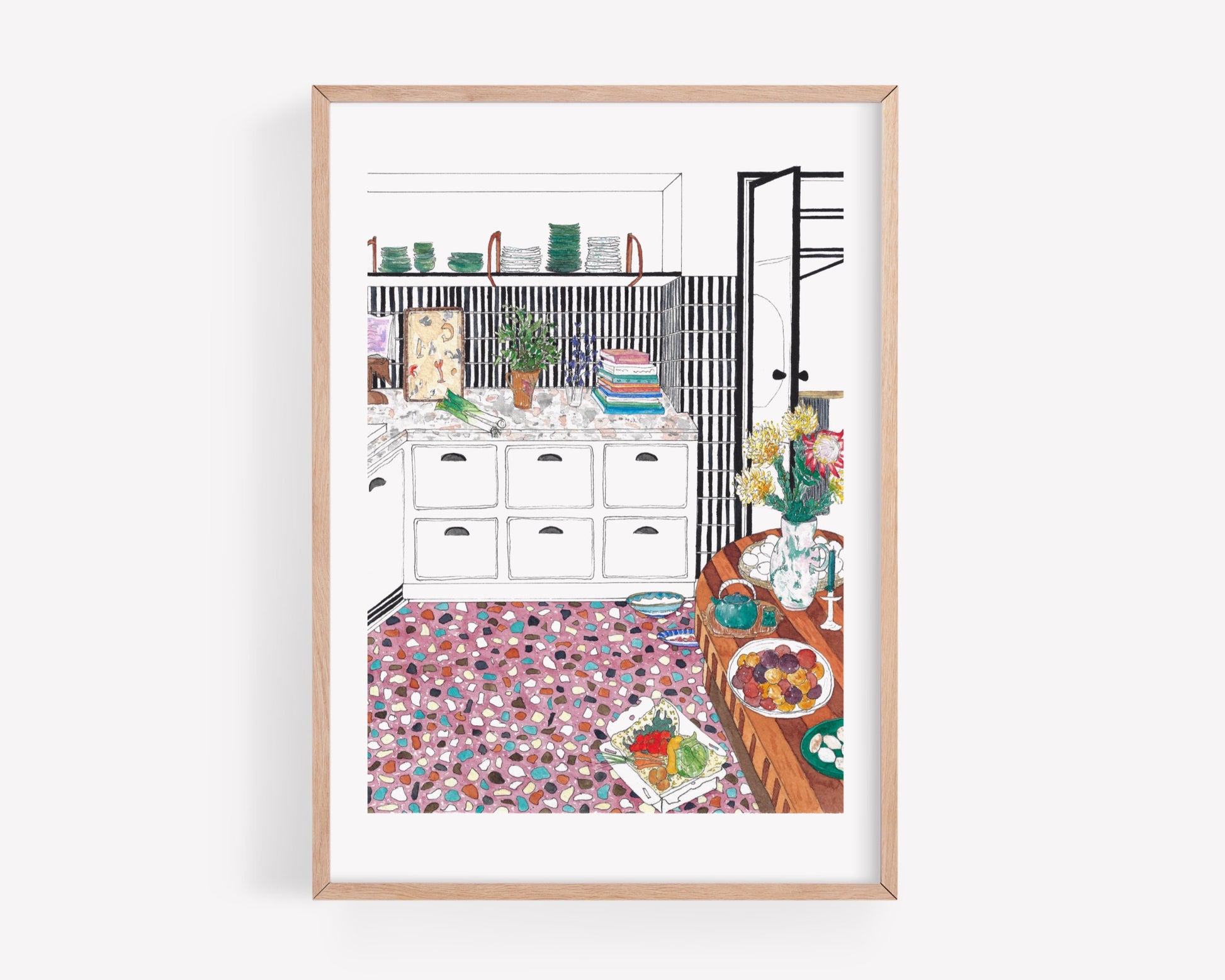 Patterned creative kitchen art print