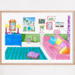 Colourful fun interior art print