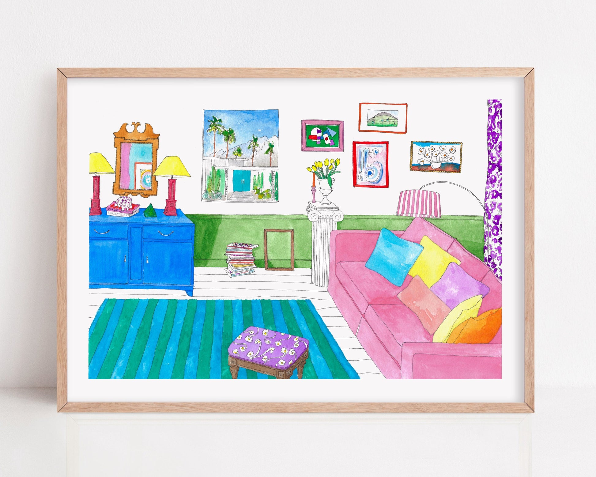 Colourful fun interior art print