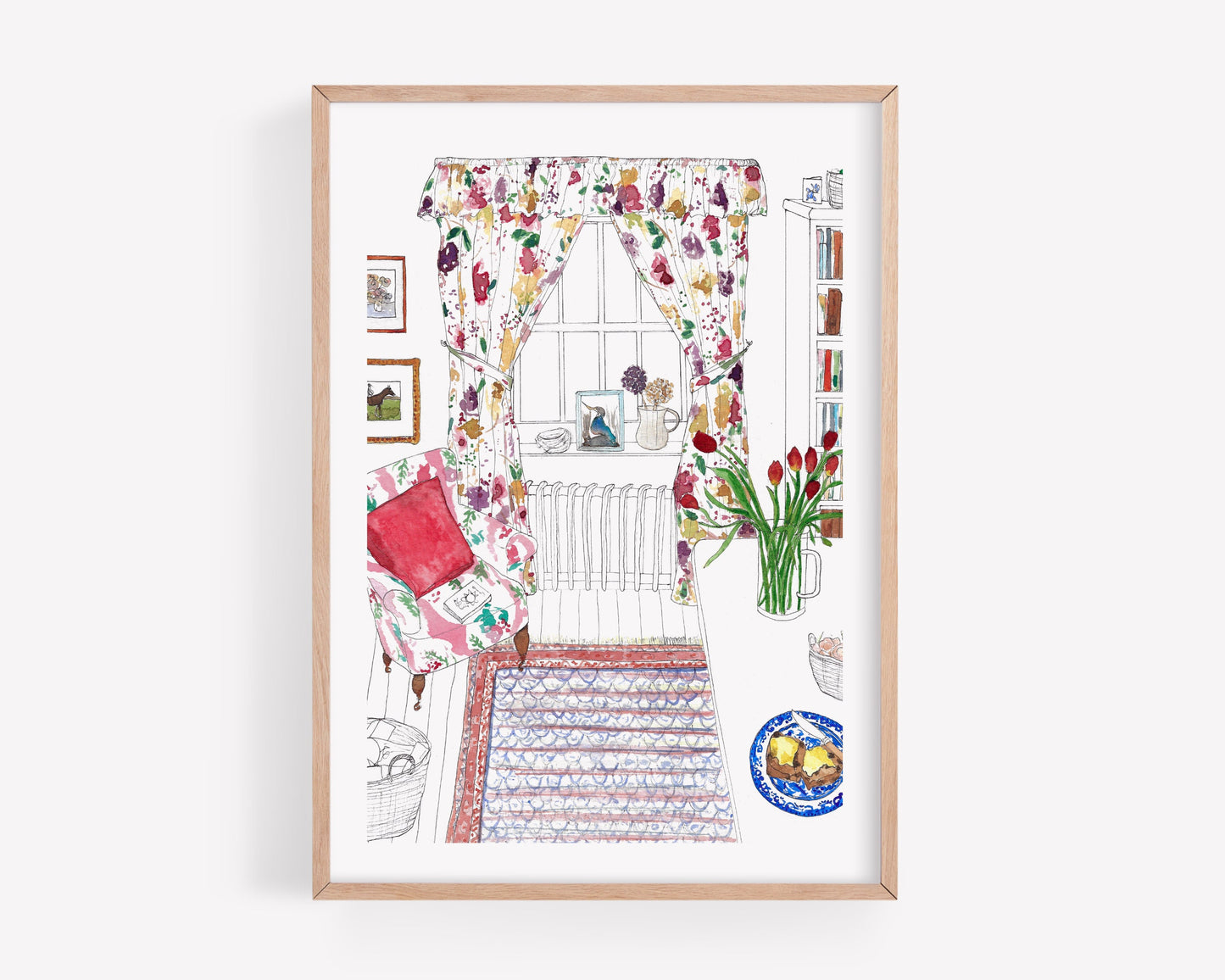 Traditional english country home art print