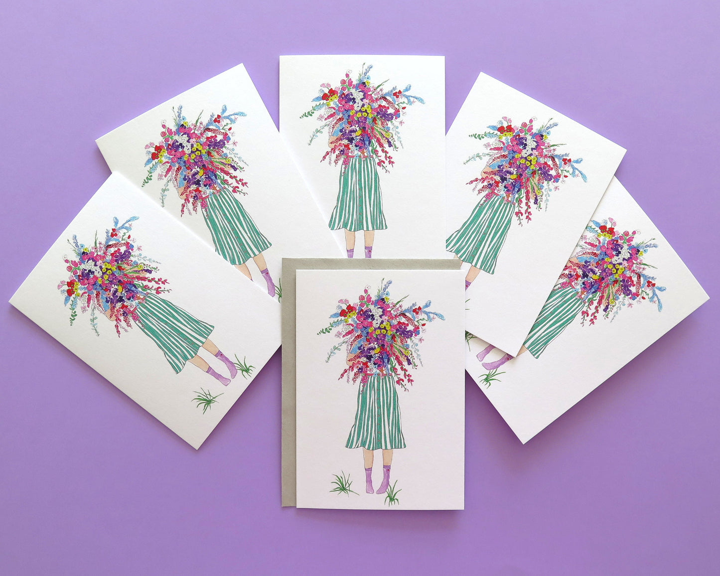 Pack of 6 Bouquet Cards