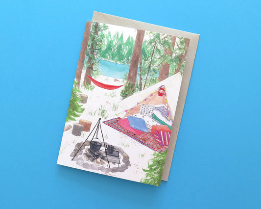 Lakeside Camping Card