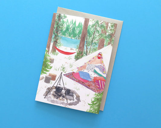 Lakeside Camping Card