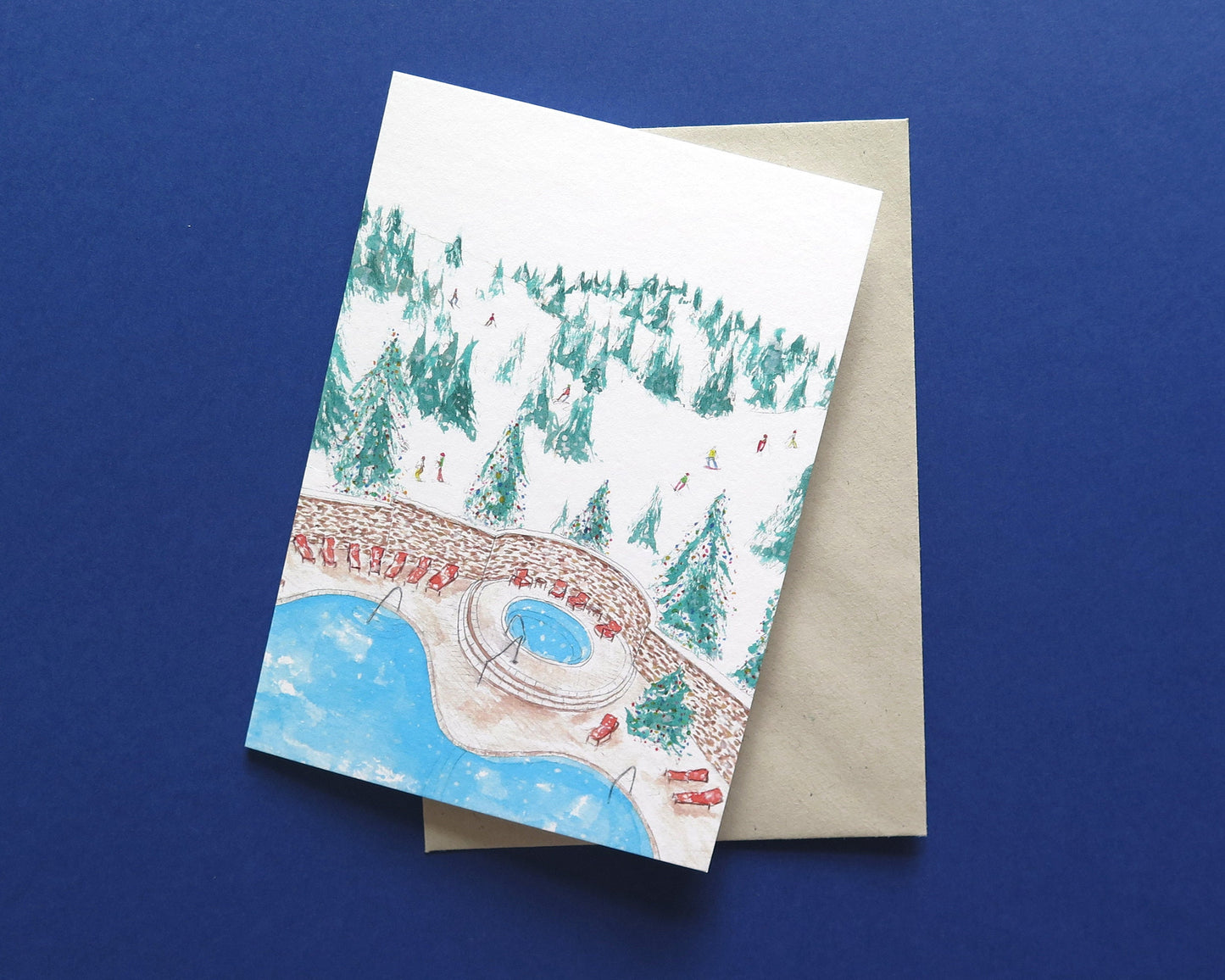 Christmas Ski Resort Card