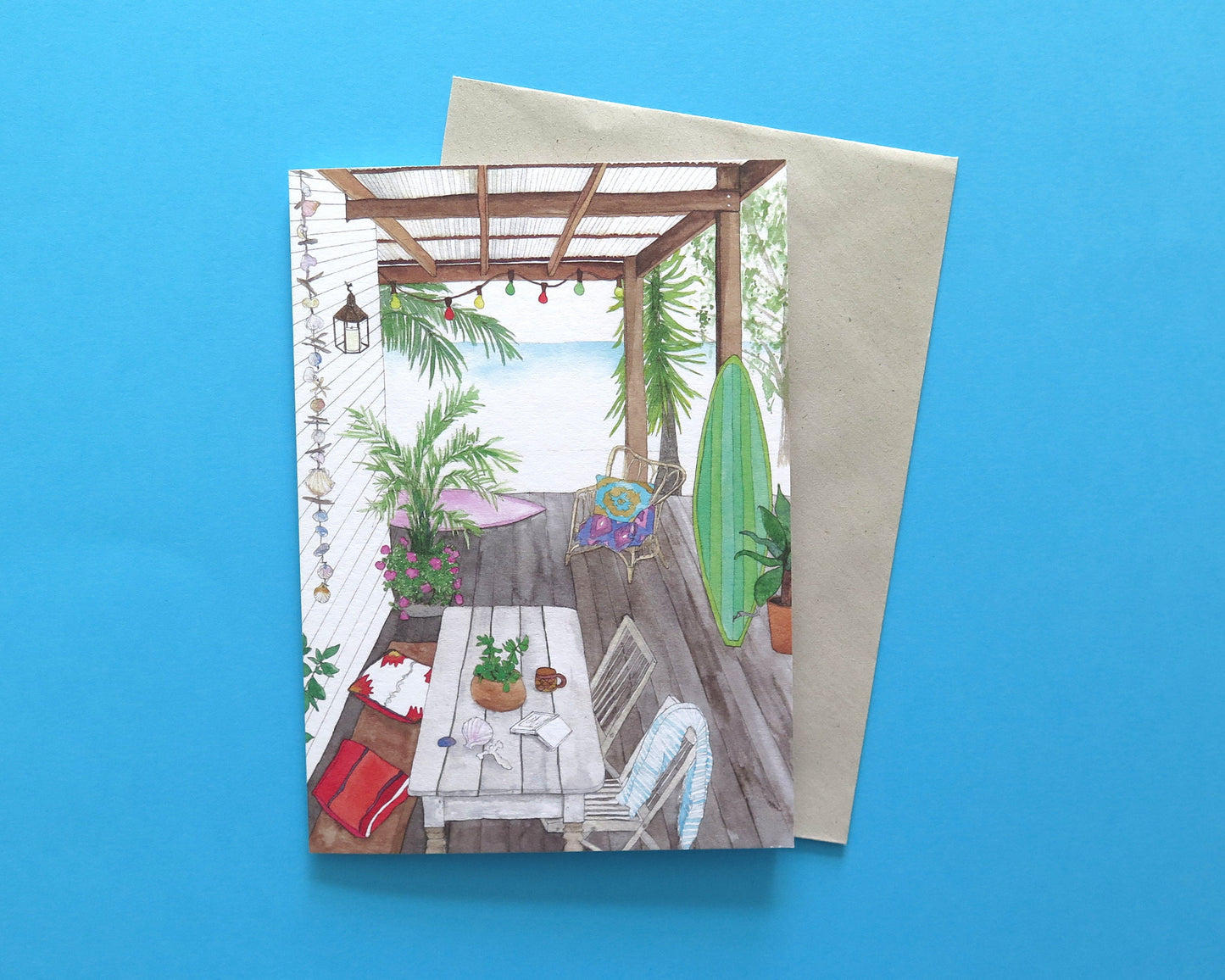 Summer Holiday Pack of 4 Cards
