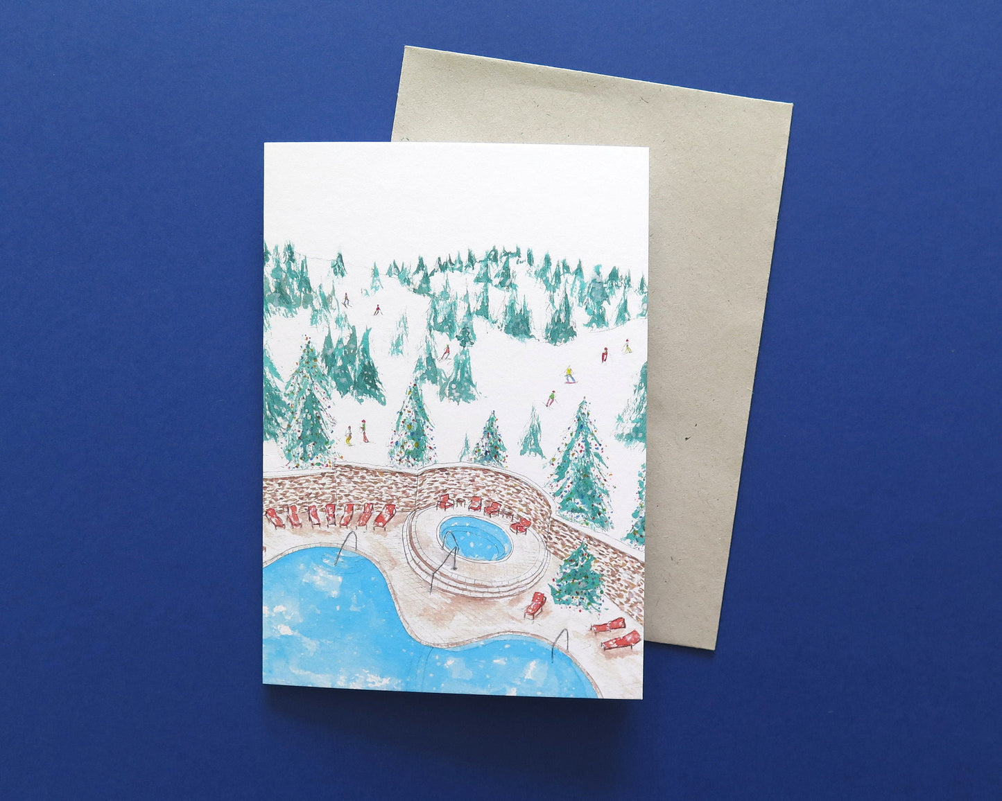 Christmas Ski Resort Card