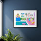 Colourful fun interior art print