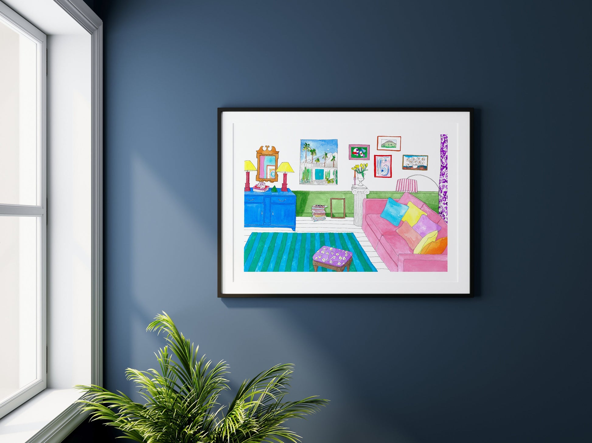 Colourful fun interior art print