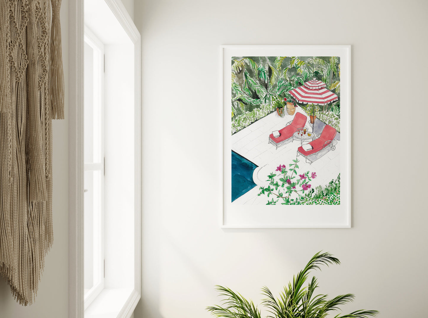 Summer poolside art print