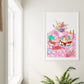 A fun colourful birthday party art print