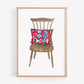 Wooden chair art print