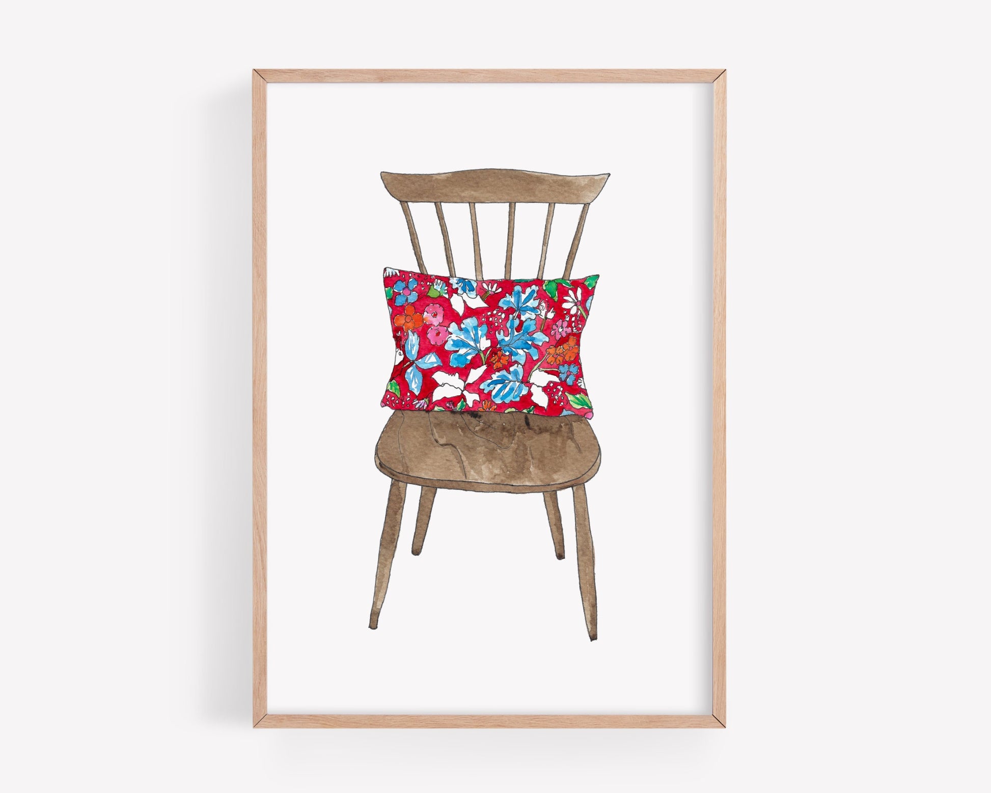 Wooden chair art print