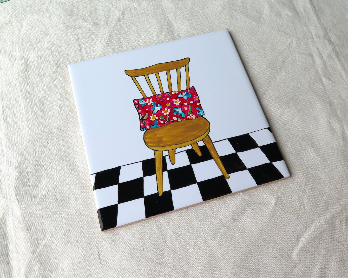 SALE! Sample Illustrated Chair Tile