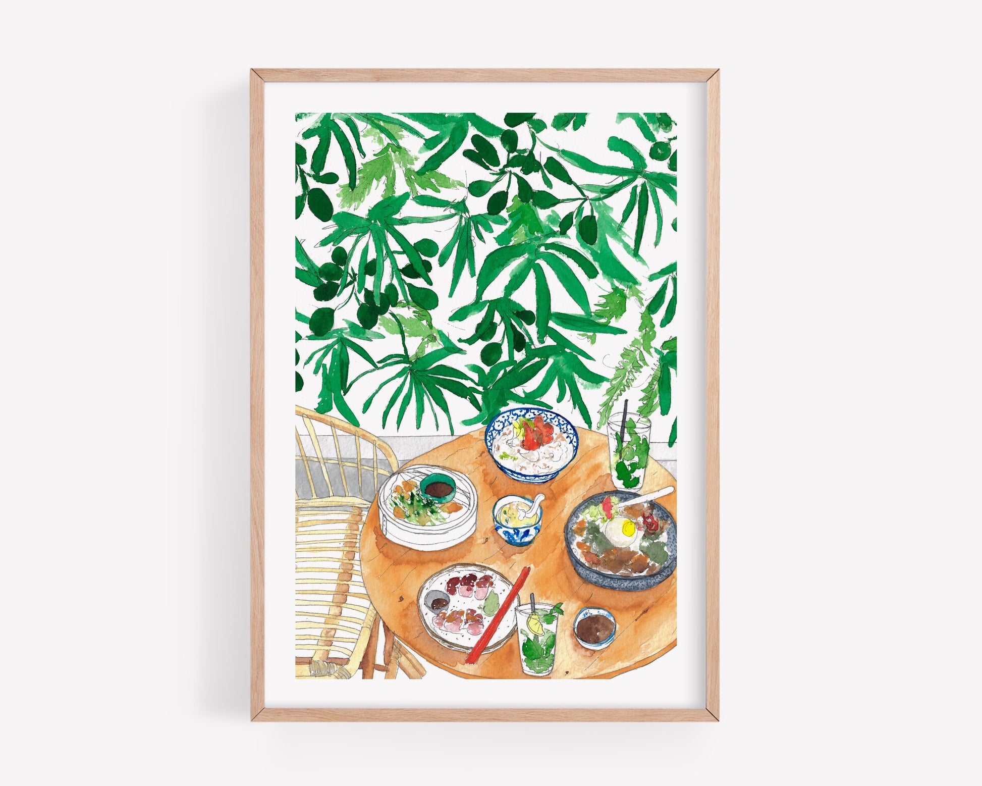 Vietnamese meal art print