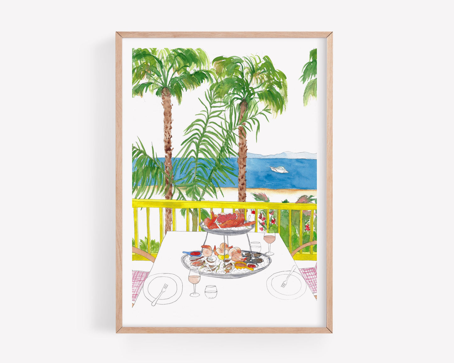 Seaside Dining Print