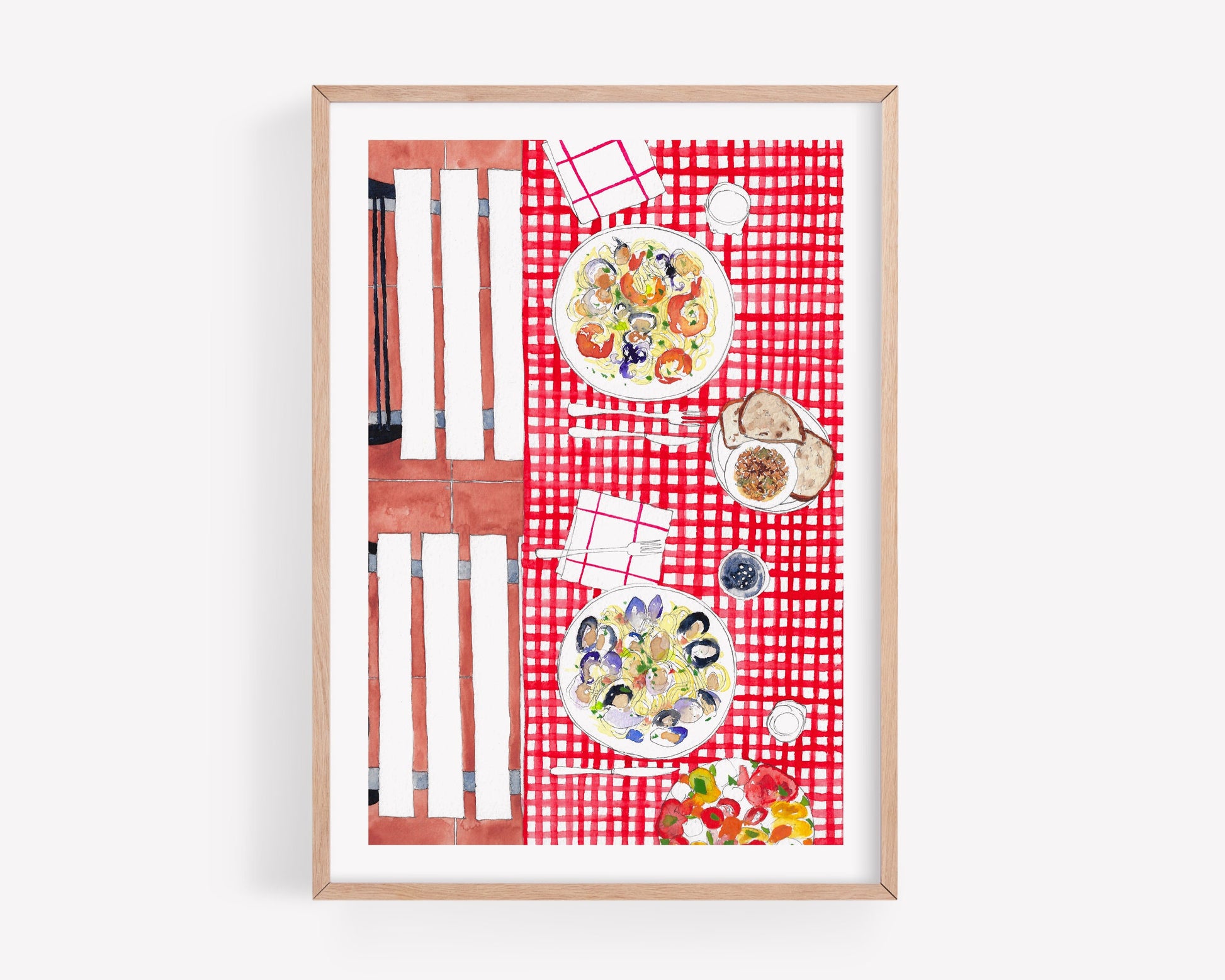 Italian meal art print