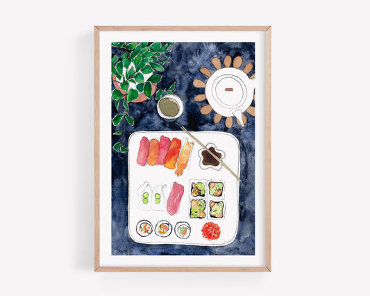 Japanese meal art print