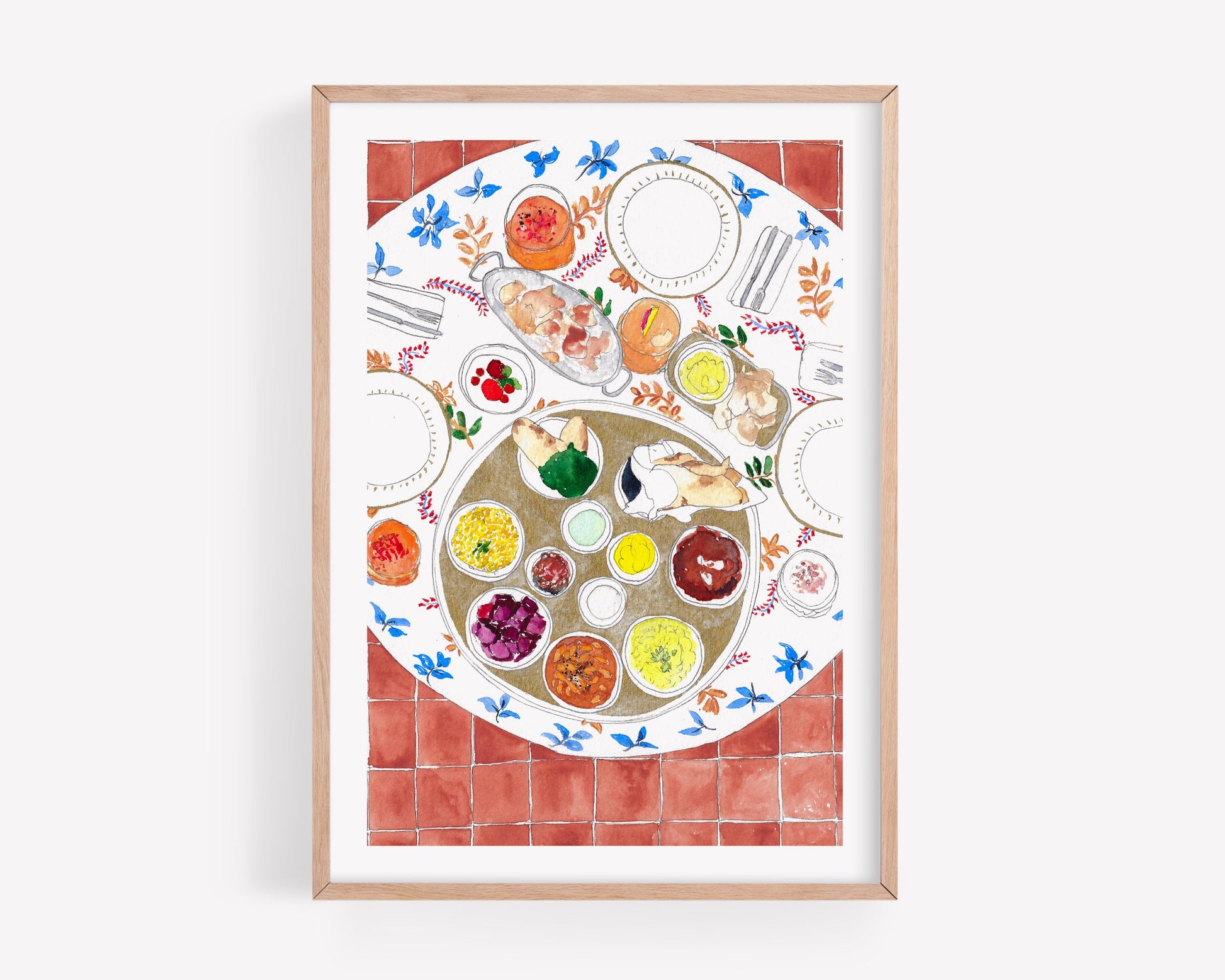 Indian food art print