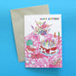 Birthday Tea Party Cake Card