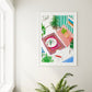 Colourful interior art print