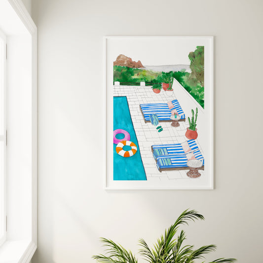 Summer holiday art print