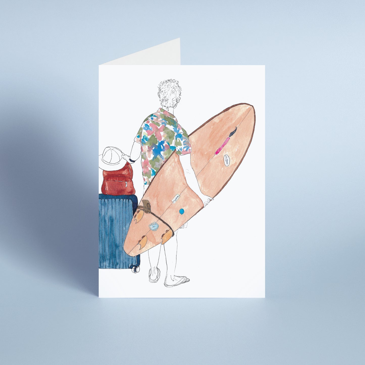 Surfer on Holiday Card